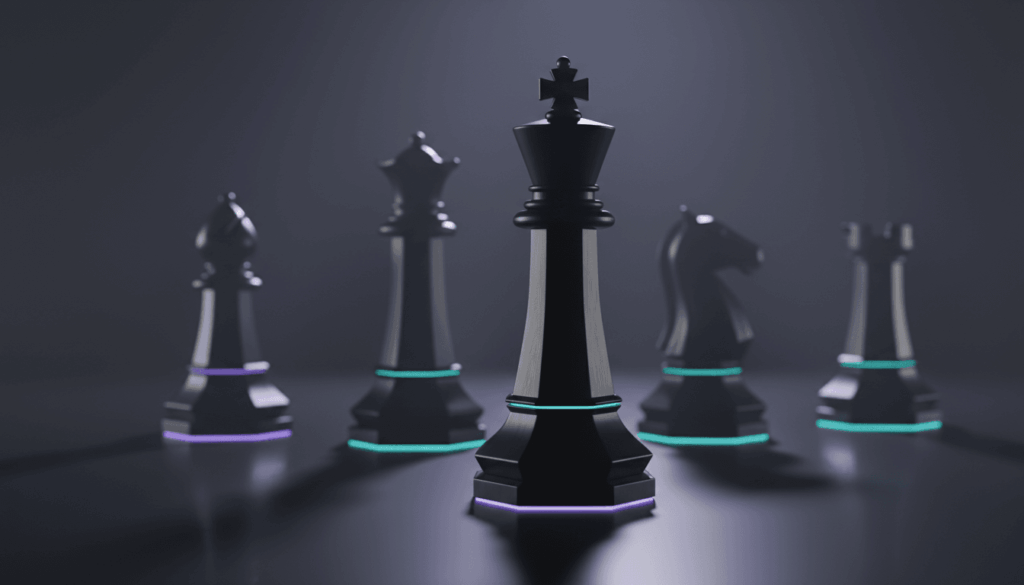 Chess pieces symbolizing AI decision intelligence and validation by Suprmind.