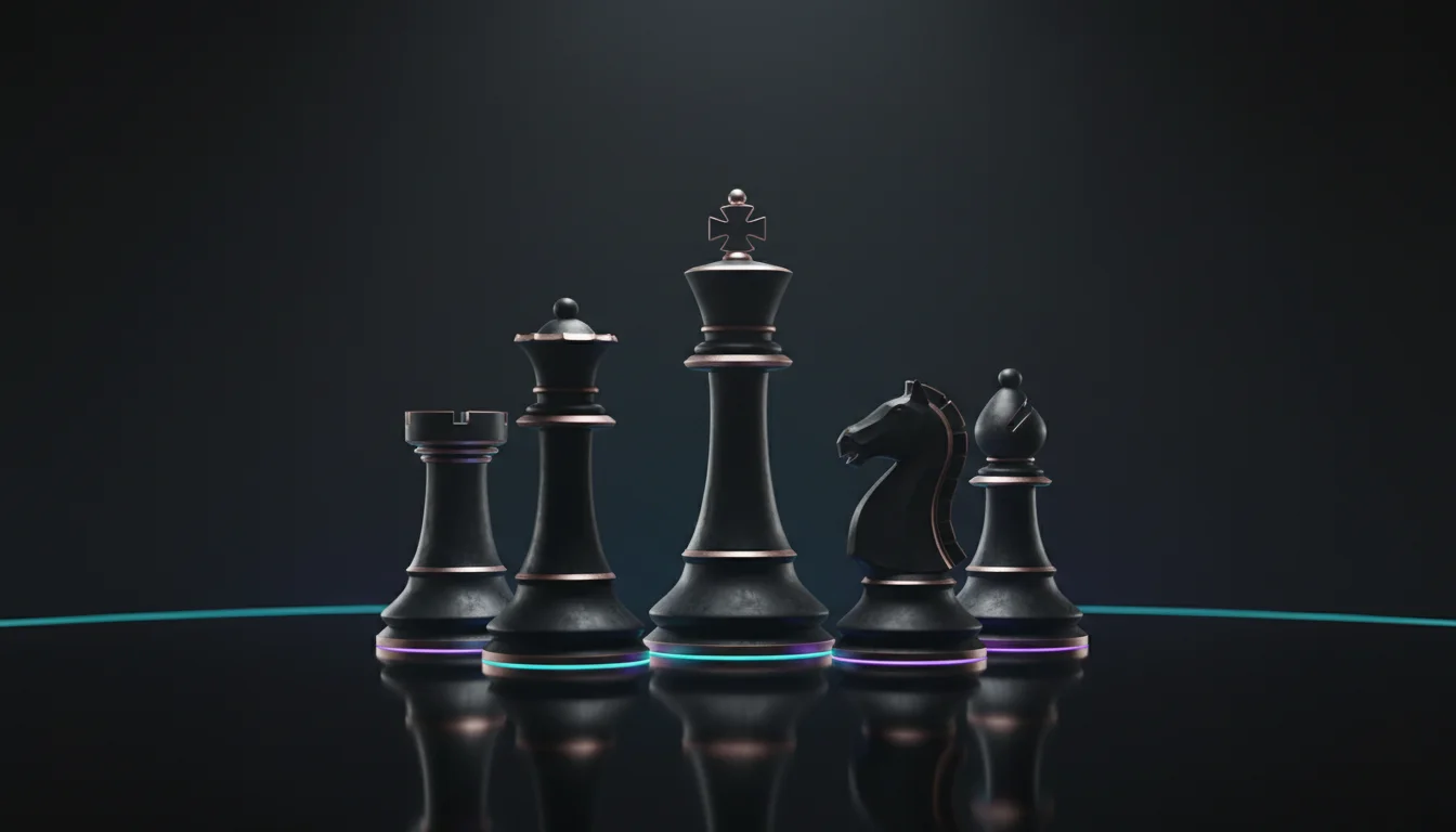 Chess pieces symbolizing AI decision intelligence and orchestration by Suprmind.