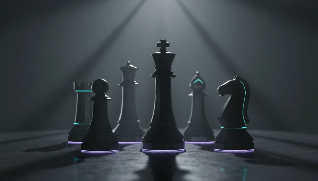 Chess pieces symbolizing AI decision intelligence and multi AI orchestrator for businesses.