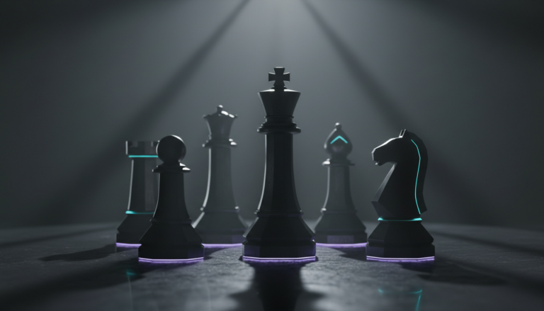 Chess pieces symbolizing AI decision intelligence and multi AI orchestrator for businesses.