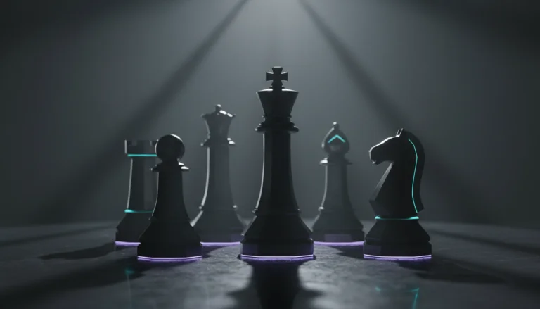 Chess pieces symbolizing AI decision intelligence and multi AI orchestrator for businesses.