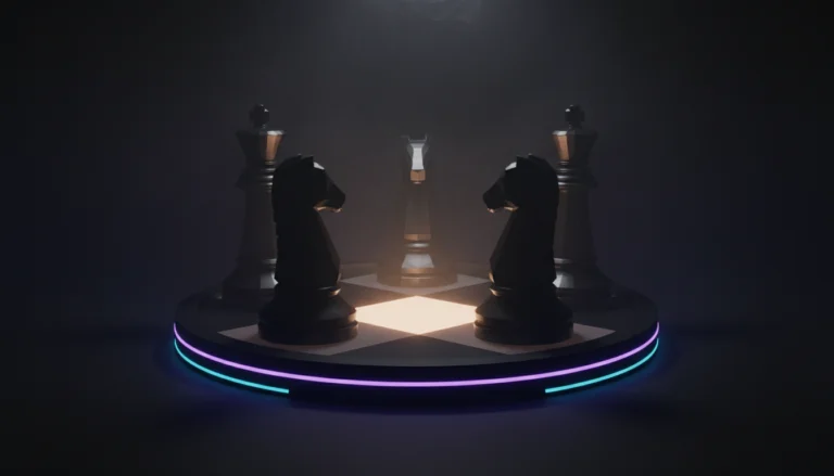 Multi AI orchestrator concept with chess pieces symbolizing AI decision intelligence.