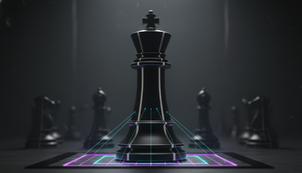 Chess king symbolizing AI decision intelligence and multi AI orchestrator by Suprmind.