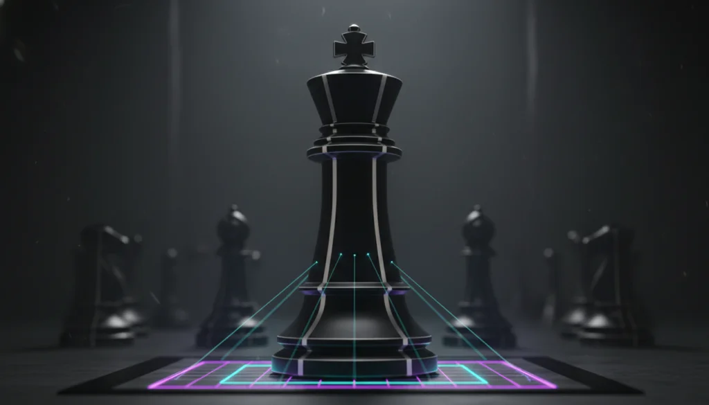 Chess king symbolizing AI decision intelligence and multi AI orchestrator by Suprmind.