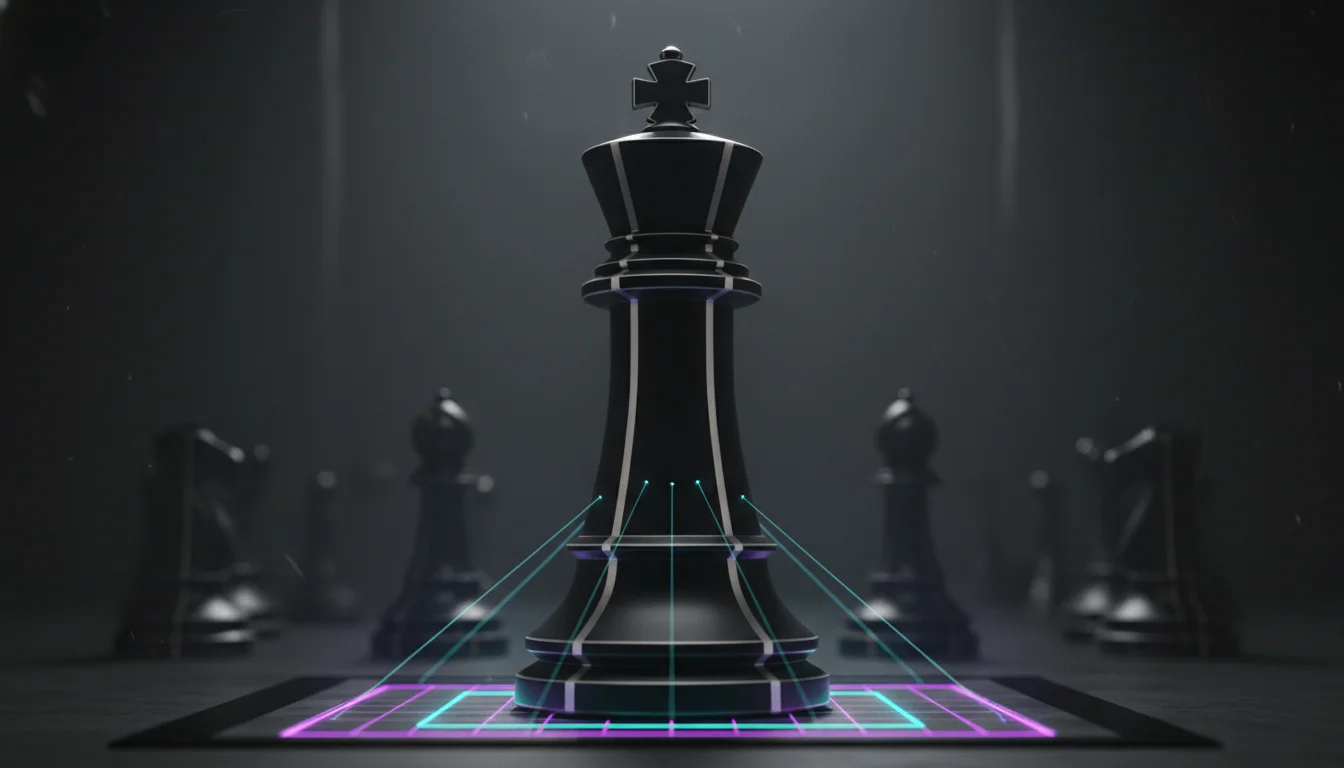 Chess king symbolizing AI decision intelligence and multi AI orchestrator by Suprmind.