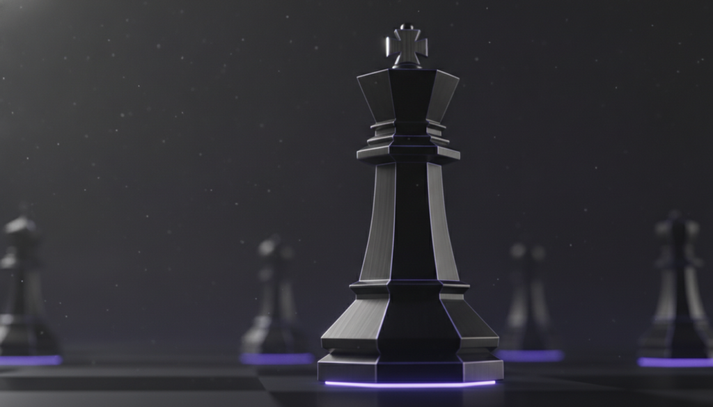 Chess king symbolizing AI decision intelligence and multi AI orchestrator by Suprmind.