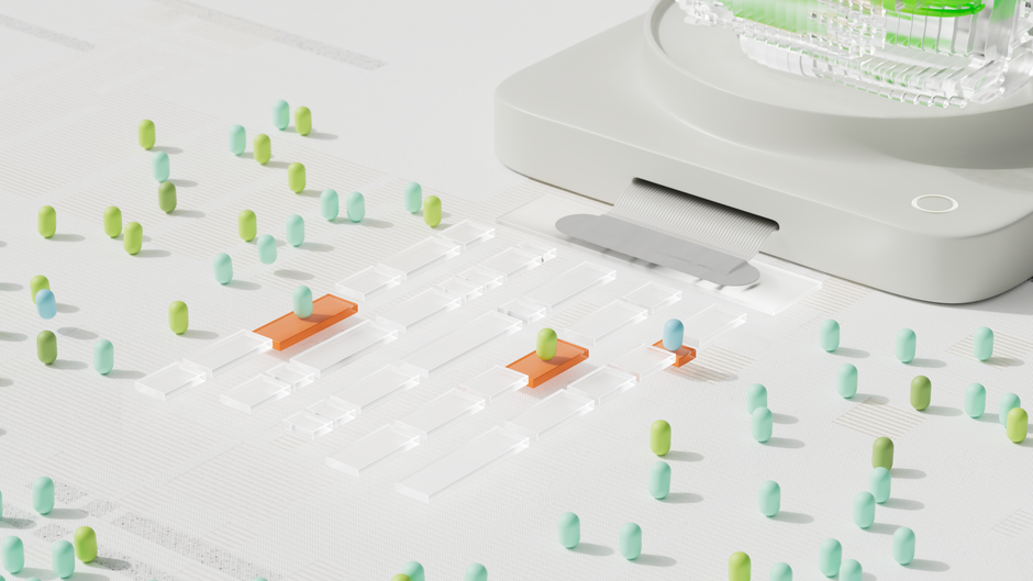 AI decision intelligence visualization with neural network diagram in a modern workspace.