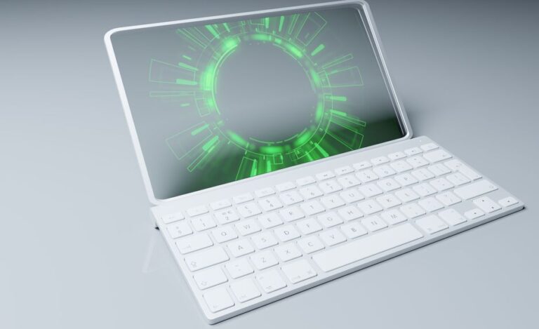 Modern workspace with digital interface for AI decision making by Suprmind.
