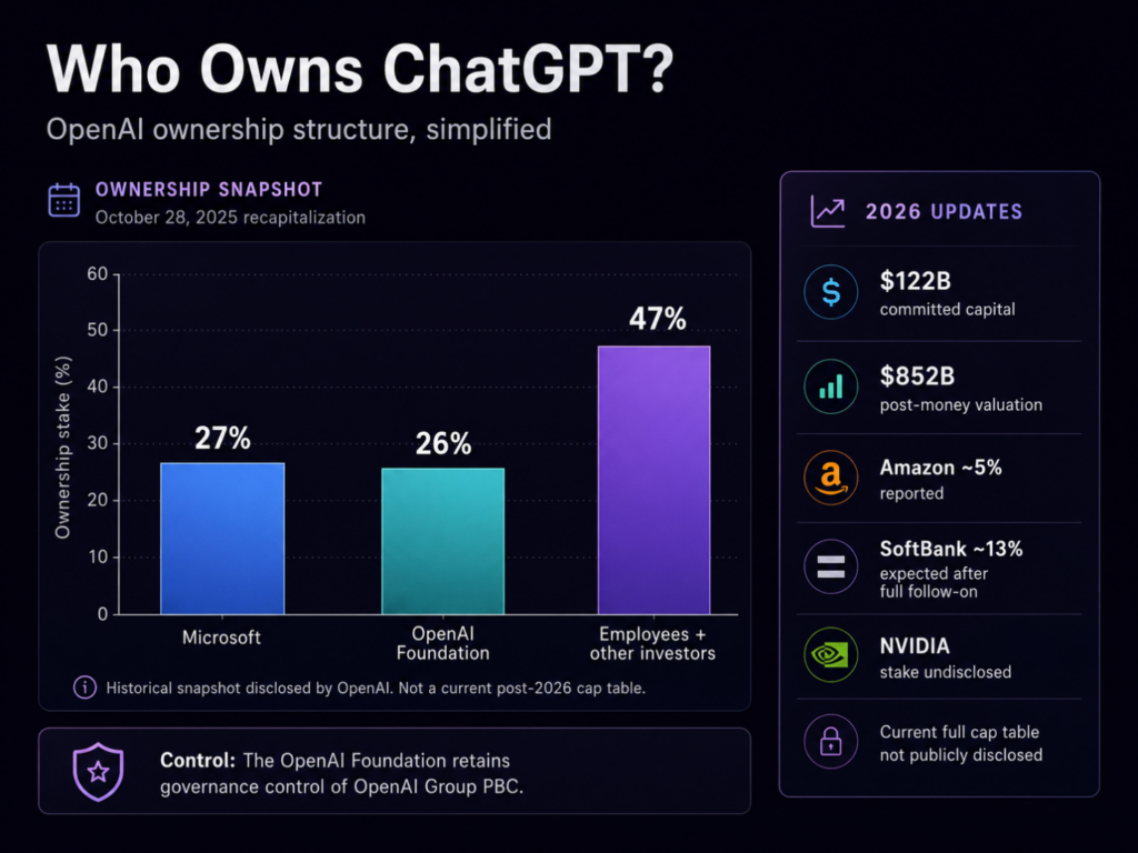 OpenAI ownership structure, highlighting AI decision intelligence and multi AI orchestrator insights.