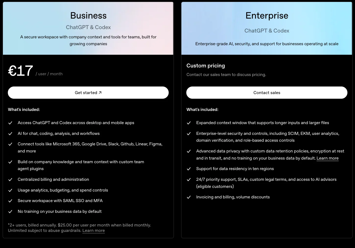 ChatGPT business pricing plans for 2026